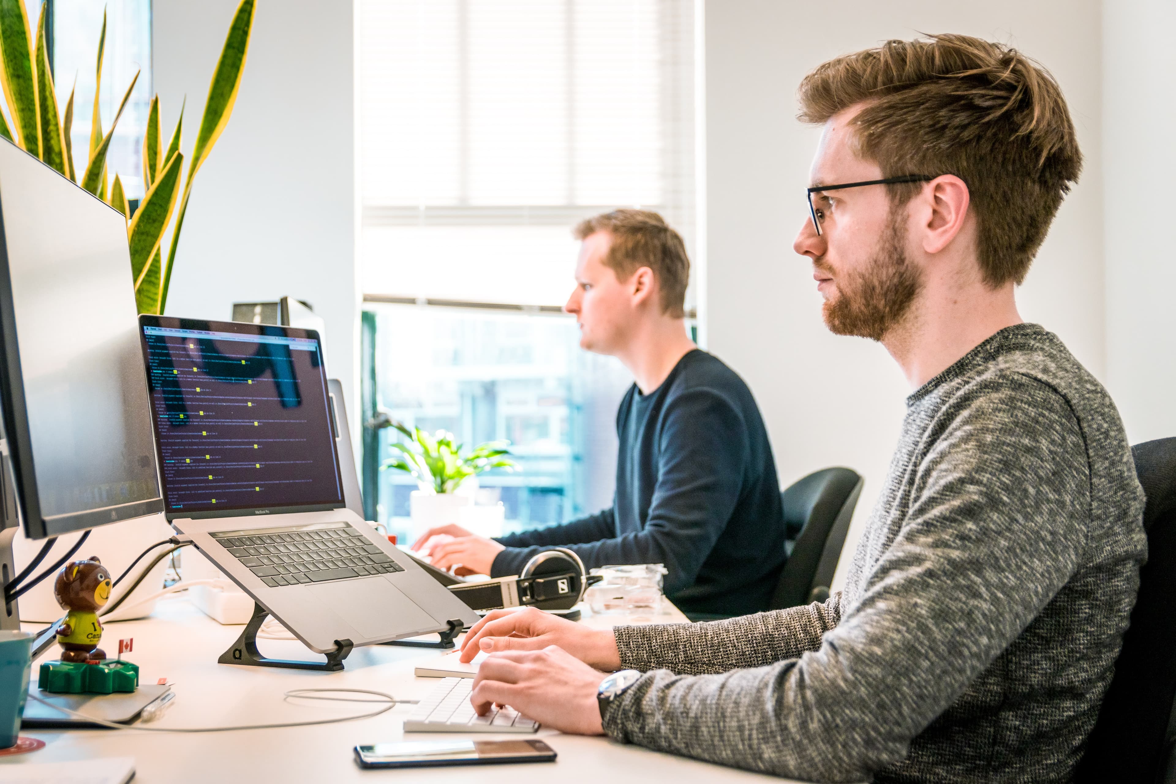 Professional team workspace used to represent human review in the RDIM process