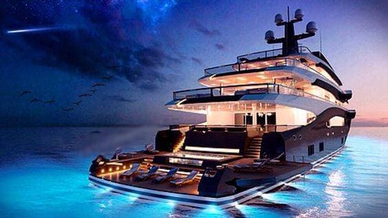 Private yacht image used as aspirational home context only